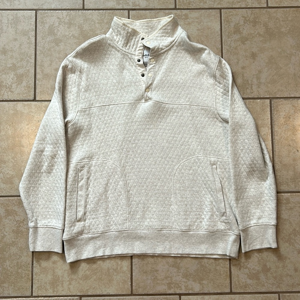 Men’s Goodfello & Co Sweater Pullover size Large Cream Off white Color